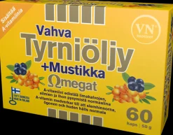 Vahva Tyrniöljy+Mustikka Omegat 60 kaps - ravintolisä Via Naturale