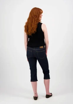 Very Nice EMILY CAPRI 1046 tummansiniset Straight fit -caprit