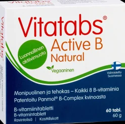 Vitatabs Active B Natural B-vitamiinitabletti 60 tabl