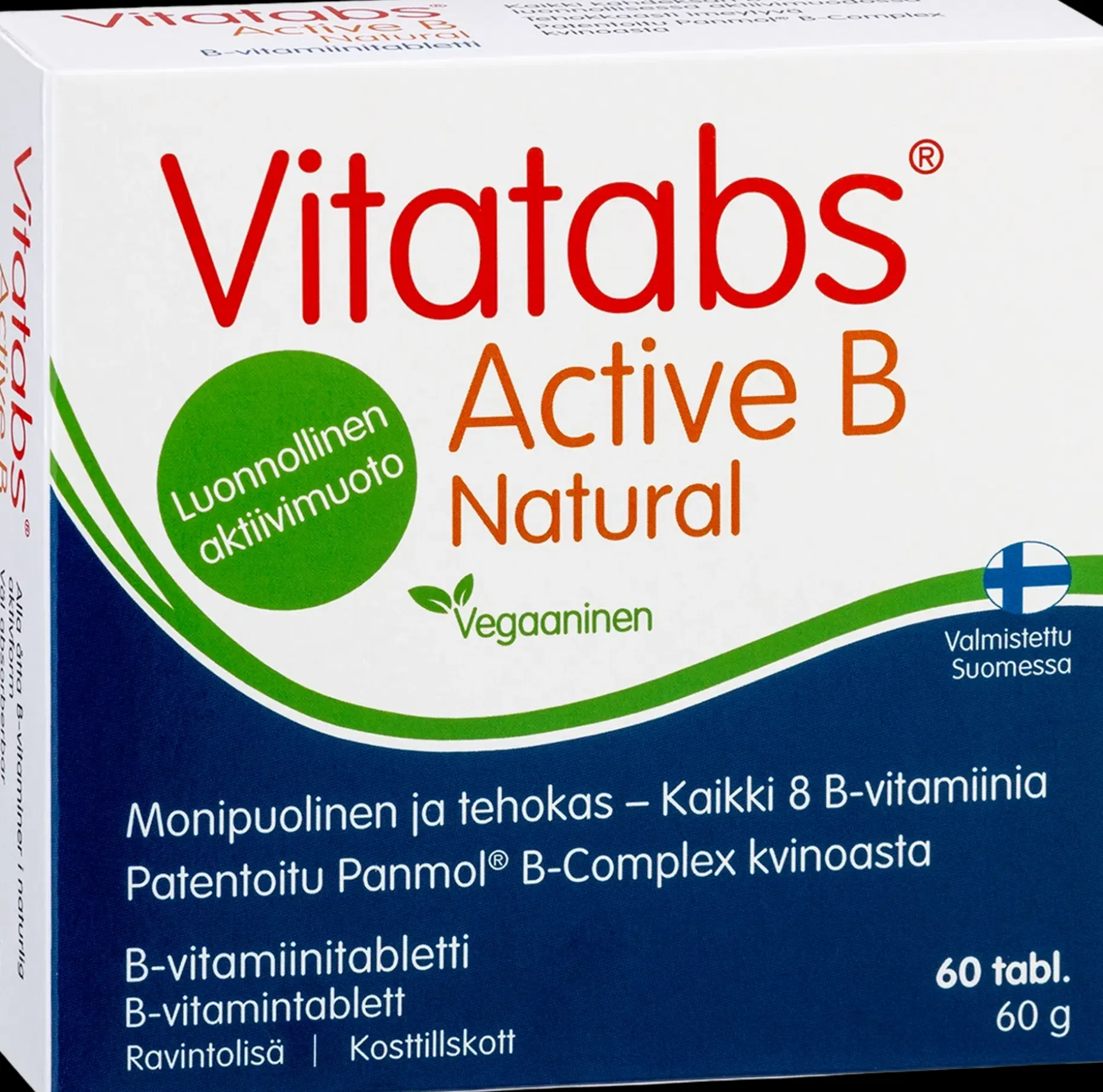 Vitatabs Active B Natural B-vitamiinitabletti 60 tabl