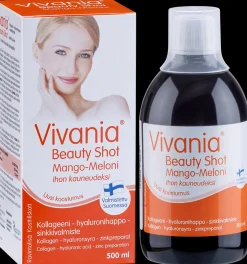 Vivania Beauty Shot Mango-Meloni Kollageeni-hyaluronihappo-sinkki 500 ml