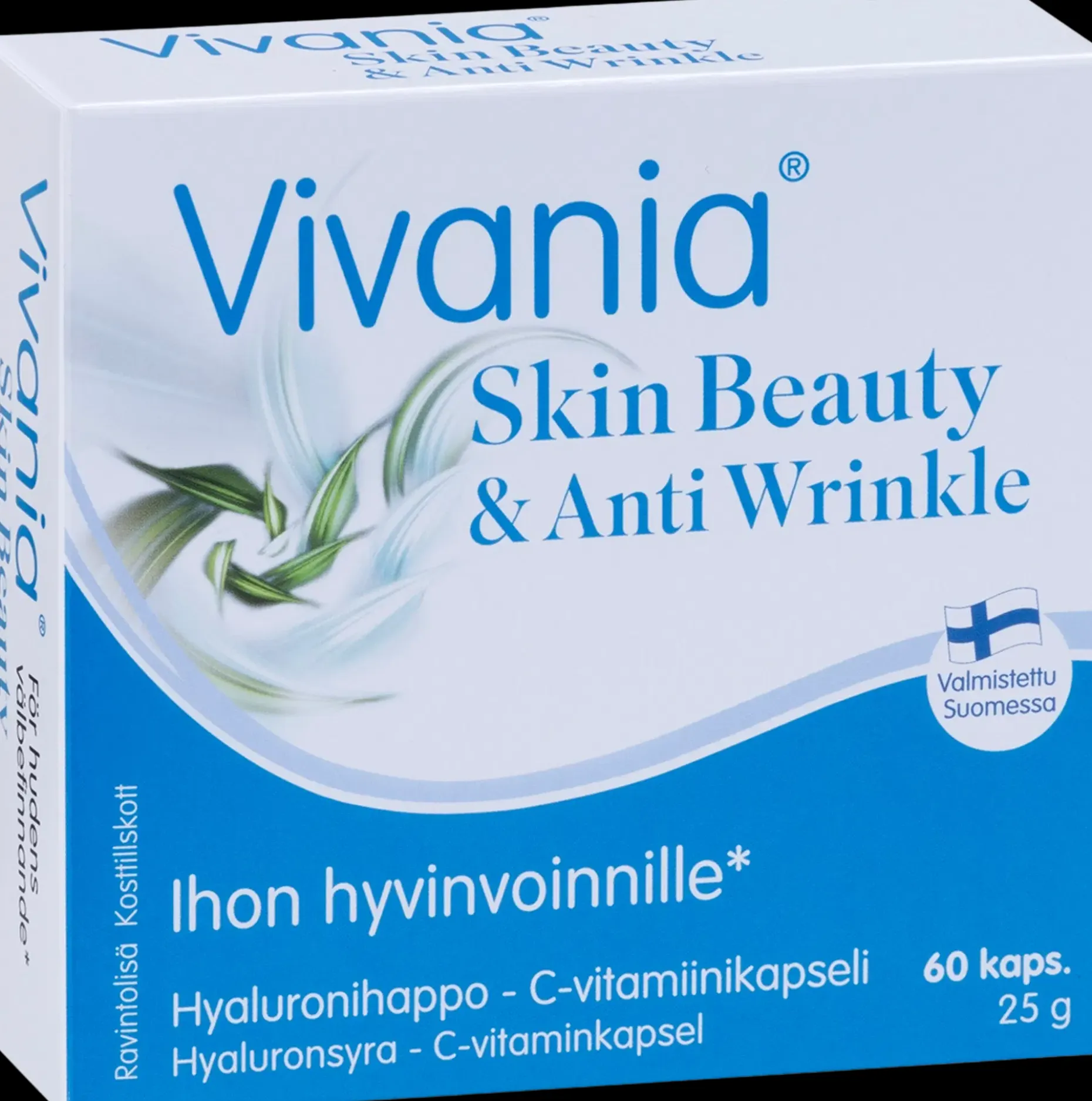 Vivania Skin Beauty & Anti Wrinkle hyaluronihappo + C kapseli 60 kaps