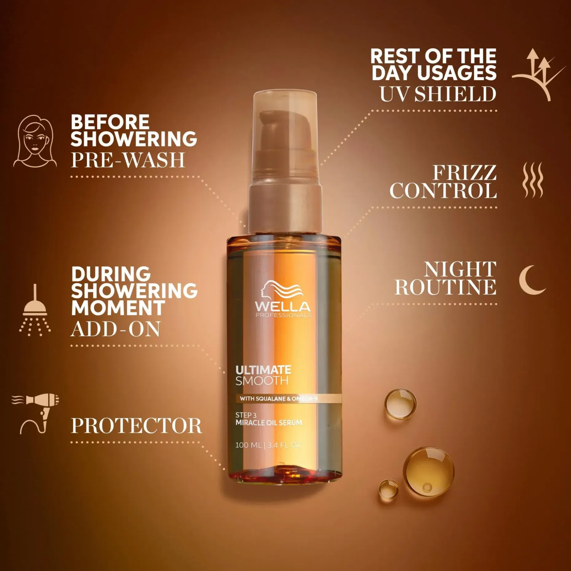 Wella Professionals Ultimate Smooth Miracle Oil Serum hiusöljy 30ml