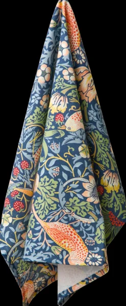 William Morris Keittiöpyyhe Strawberry thief blue 50x70cm