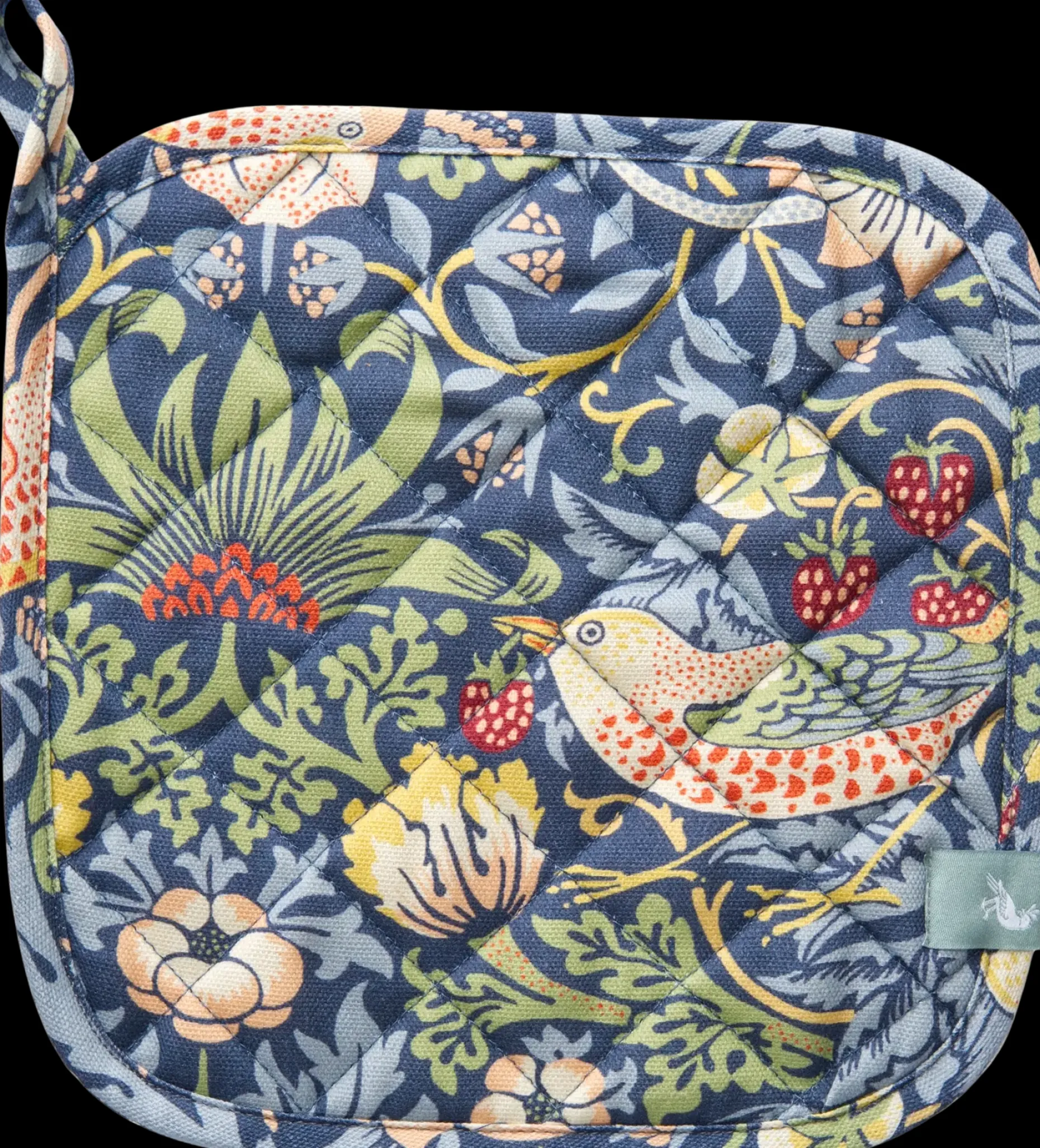 William Morris Pannulappu Strawberry thief blue 15x30cm