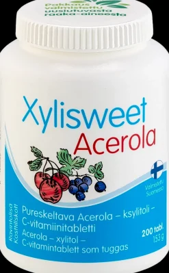 Xylisweet Acerola pureskeltava acerola-ksylitoli-C-vitamiinitabletti 200 tabl